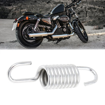 5.5cm Length Motorcycle Silver Tone Bracket Kickstand Spring for JH70
