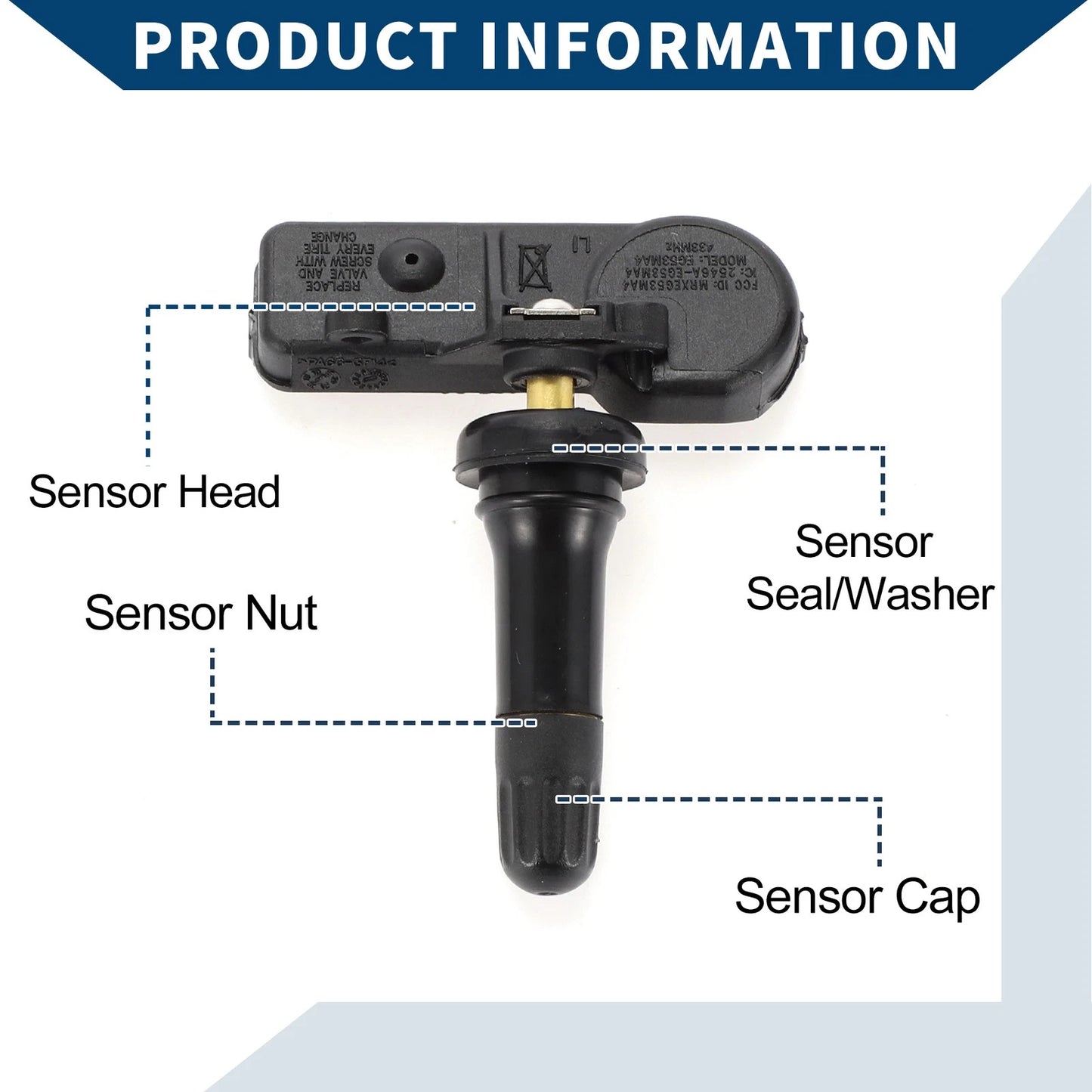 Tire Pressure Sensor 433MHz for Toyota RAV4 (2013-2018) 1 x Pcs