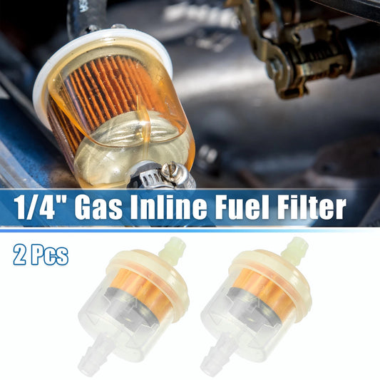 Gas Inline Fuel Filter / 2pcs 1/4 Inch / for Motorcycle ATV