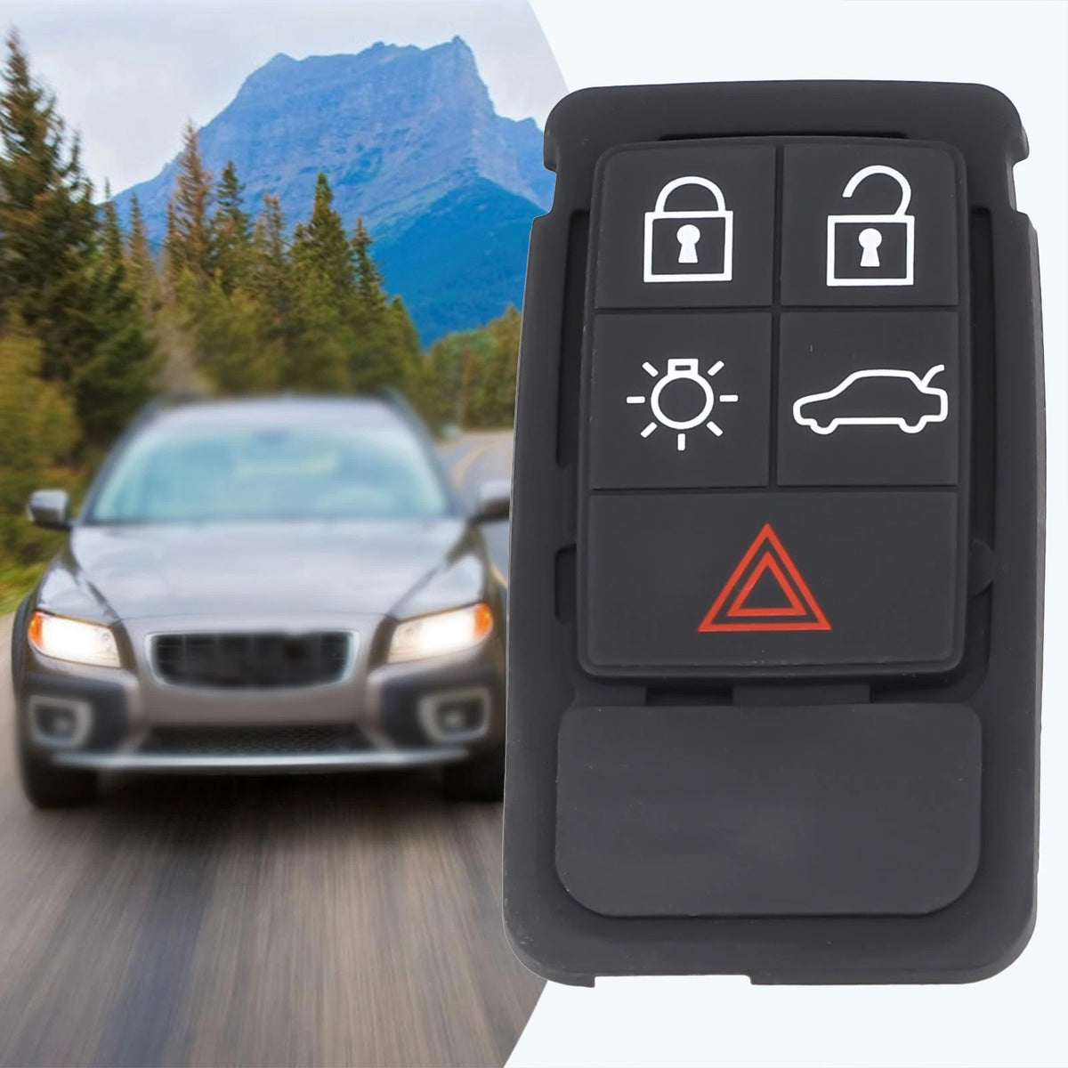 Rubber Remote Key Fob Case Pad for Volvo XC60 XC70 V70 S60 S80
