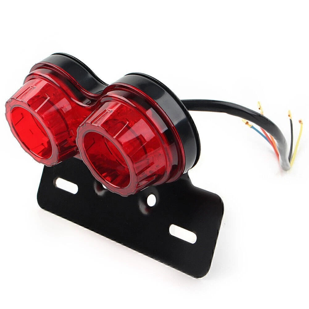 Integrated Tail Light Dual Turn Signal Brake License Plate Lamp for Motor