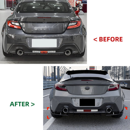 1x Carbon Look Rear Bumper Diffuser Lip for Toyota GR86, Subaru BRZ (2022-2025)