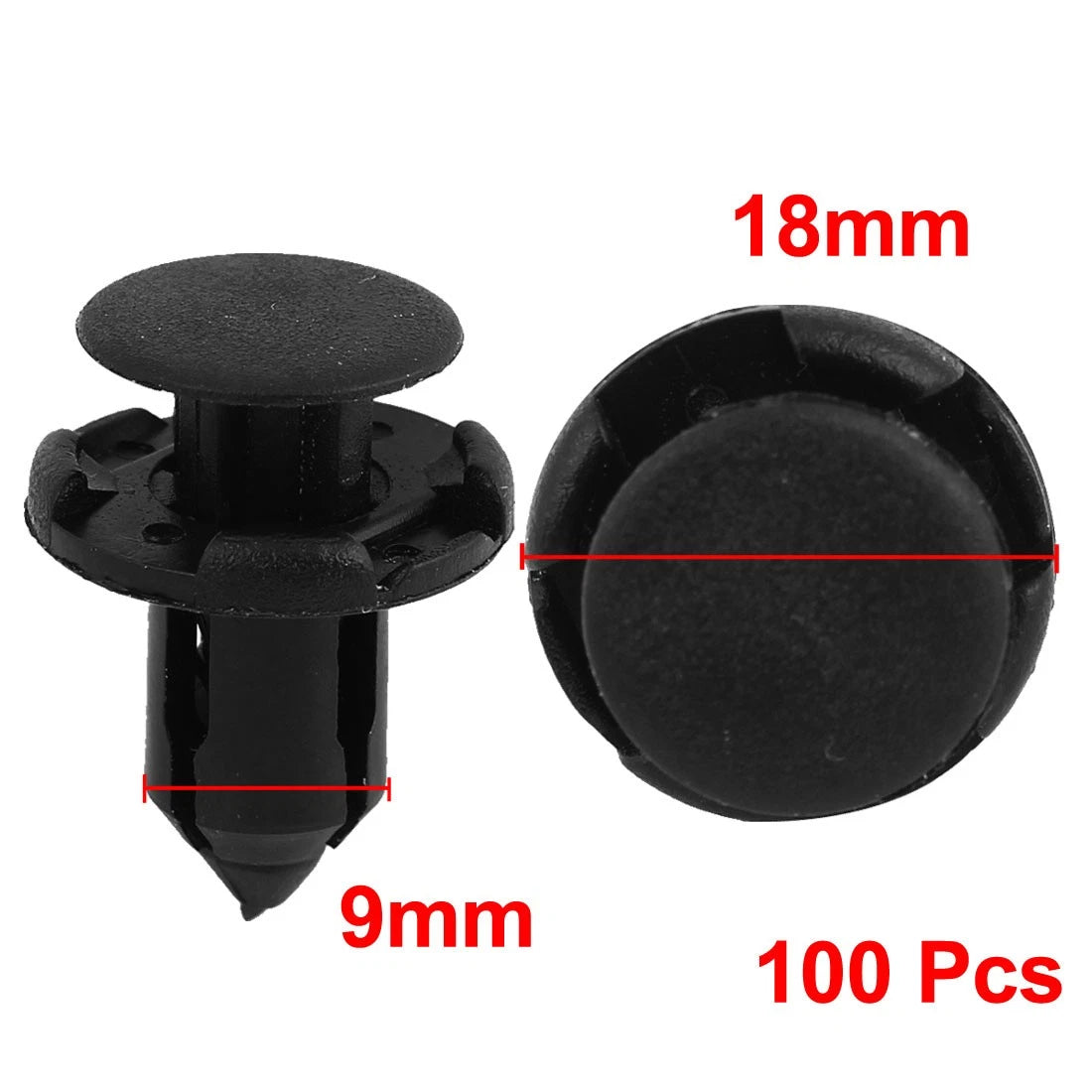 100Pcs Push Type Mudguard Retainer Clips for Mitsubishi Honda