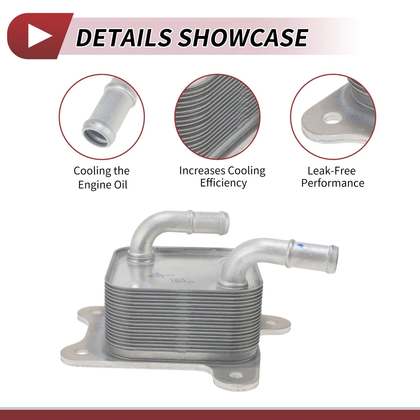 Engine Oil Cooler for Car (1 Pcs) - Compatible with Make & Model