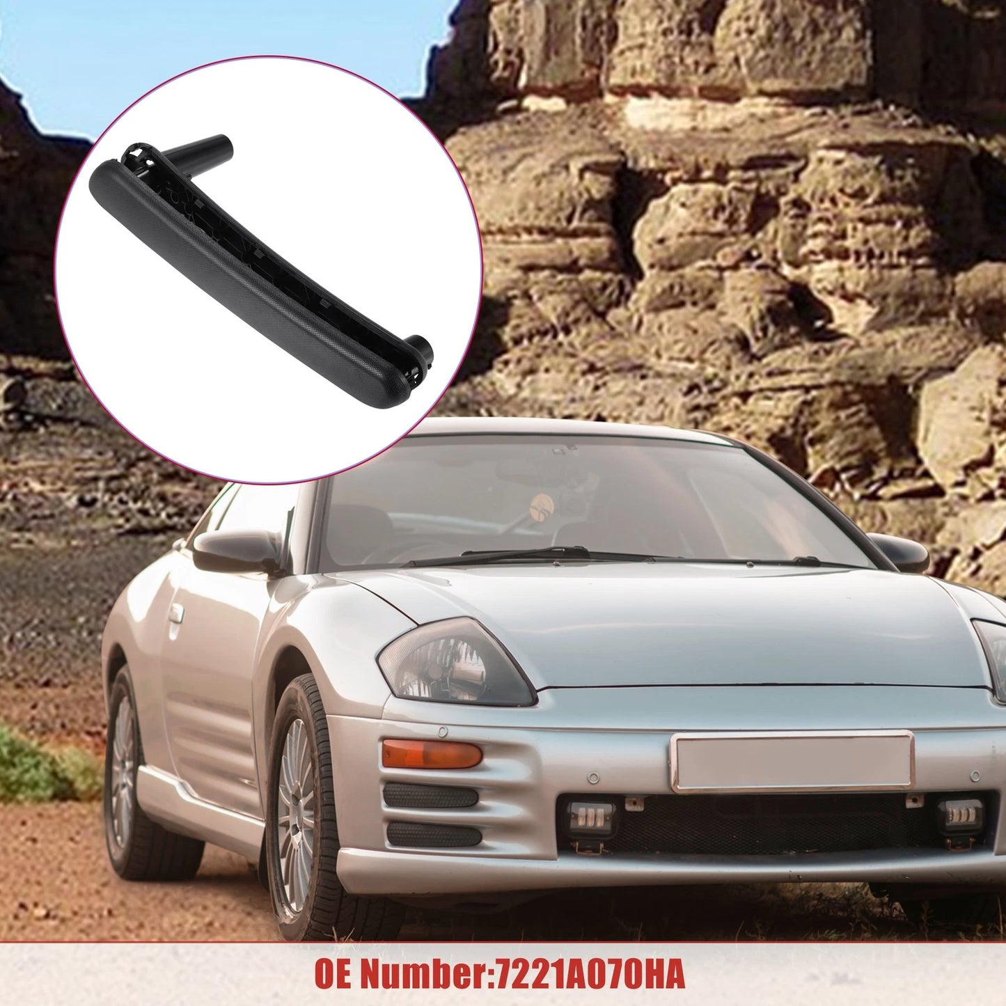 Right Side Door Pull Handle for Mitsubishi Eclipse (2006-2012) Black