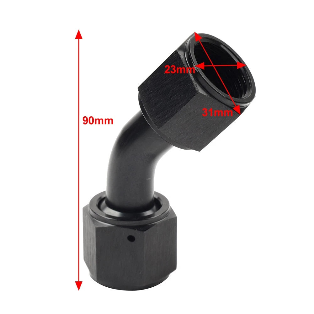 10AN Female to Female 45 Degree Swivel Coupler for Universal Applications