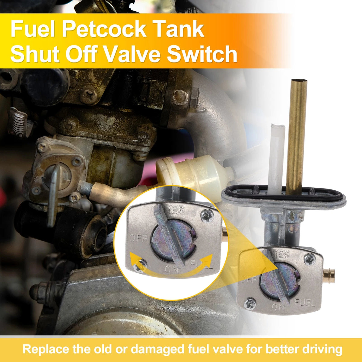 ATV Fuel Valve Petcock Gas Tank Switch for Yamaha Bear