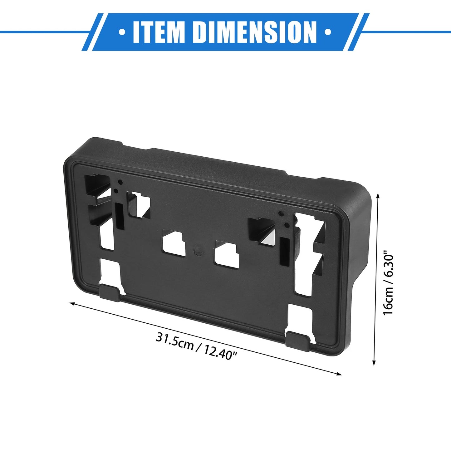Front License Plate Bracket Holder for Ford F-150 (2021-2023) Black