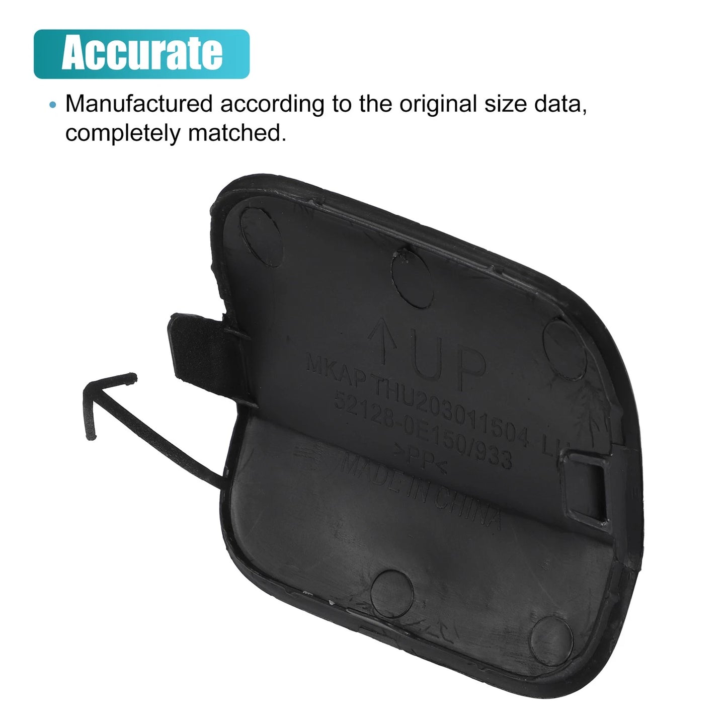 Front Bumper Tow Hook Cover for Toyota Highlander (2014-2019) - Black