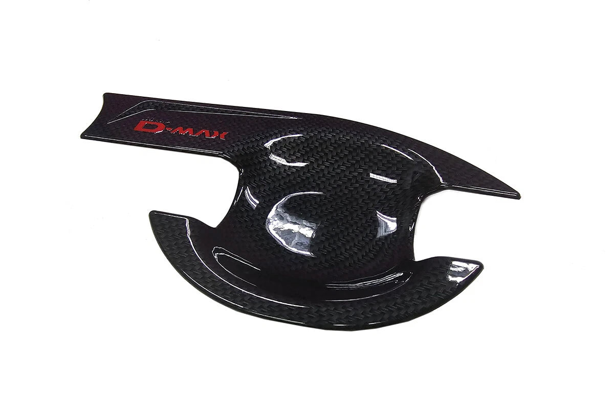 4 x Carbon Gloss Door Handle Bowls for Isuzu D-Max (2012-2015)