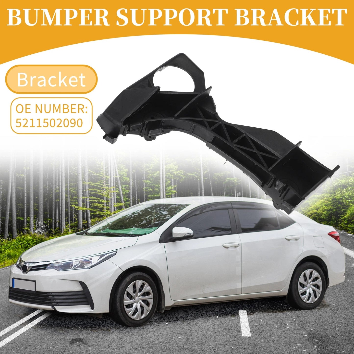 Front Bumper Support Bracket for Toyota Corolla (2005-2007) - 1 Pc