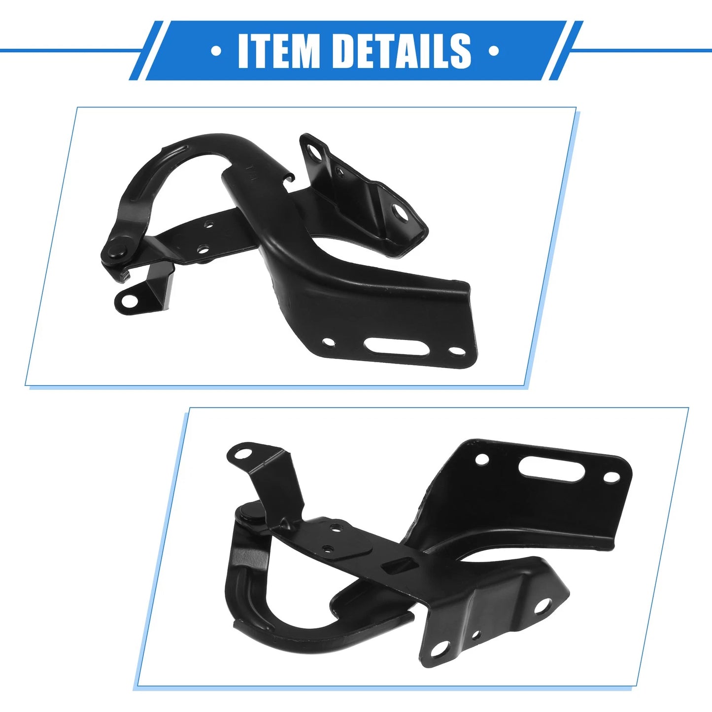 Hood Hinge for Honda HR-V 2016-2018 - Durable Metal Black Left Side
