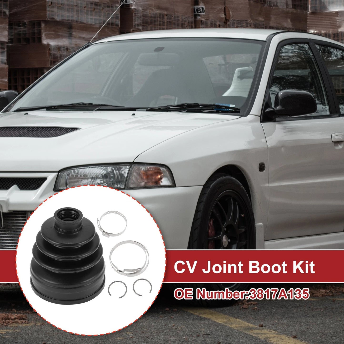 Inner CV Joint Boot Kit w/ Clamps for Mitsubishi Lancer (2008-2017)