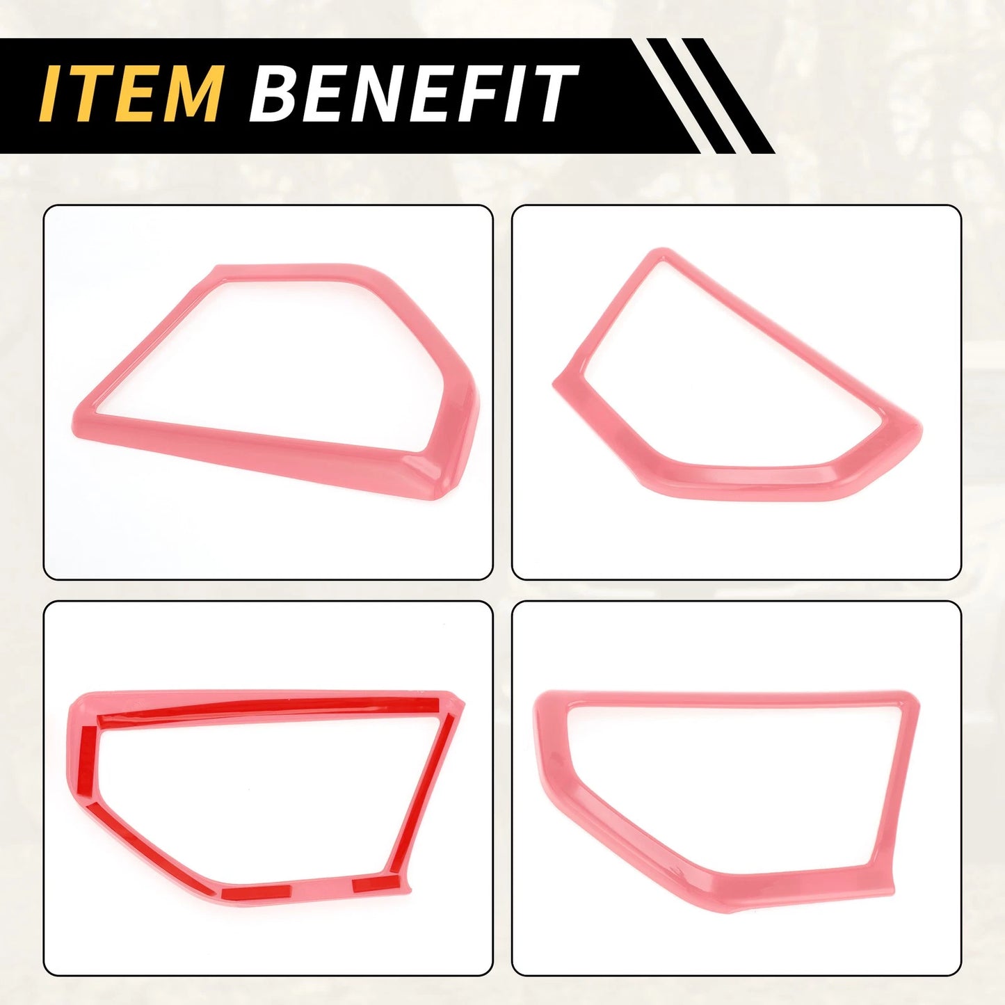 A Pillar Speaker Cover Trim  for Jeep Wrangler JL JLU (2018-2024) Pink