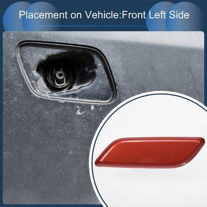 Front Left Washer Nozzle Cover for Honda Accord VIII 2011-2013 Red 1 Pcs