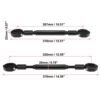 Universal 22mm 316g Aluminum Alloy Black Motorcycle Balance Bar Crossbar