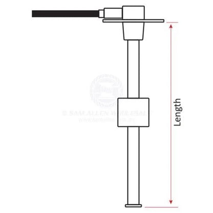 KUS Fuel Tank Sender for Boat Fuel Tank 5 Hole 195mm 316 SS 240-33 OHMS