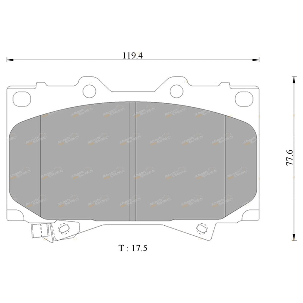 Front Brake Pads Set for Toyota Land Cruiser 100 Series (1998–2007)