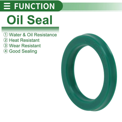 Oil Seal Rotary Shaft Seal TPU 22x30x4mm High Pressure Green 5 Pcs