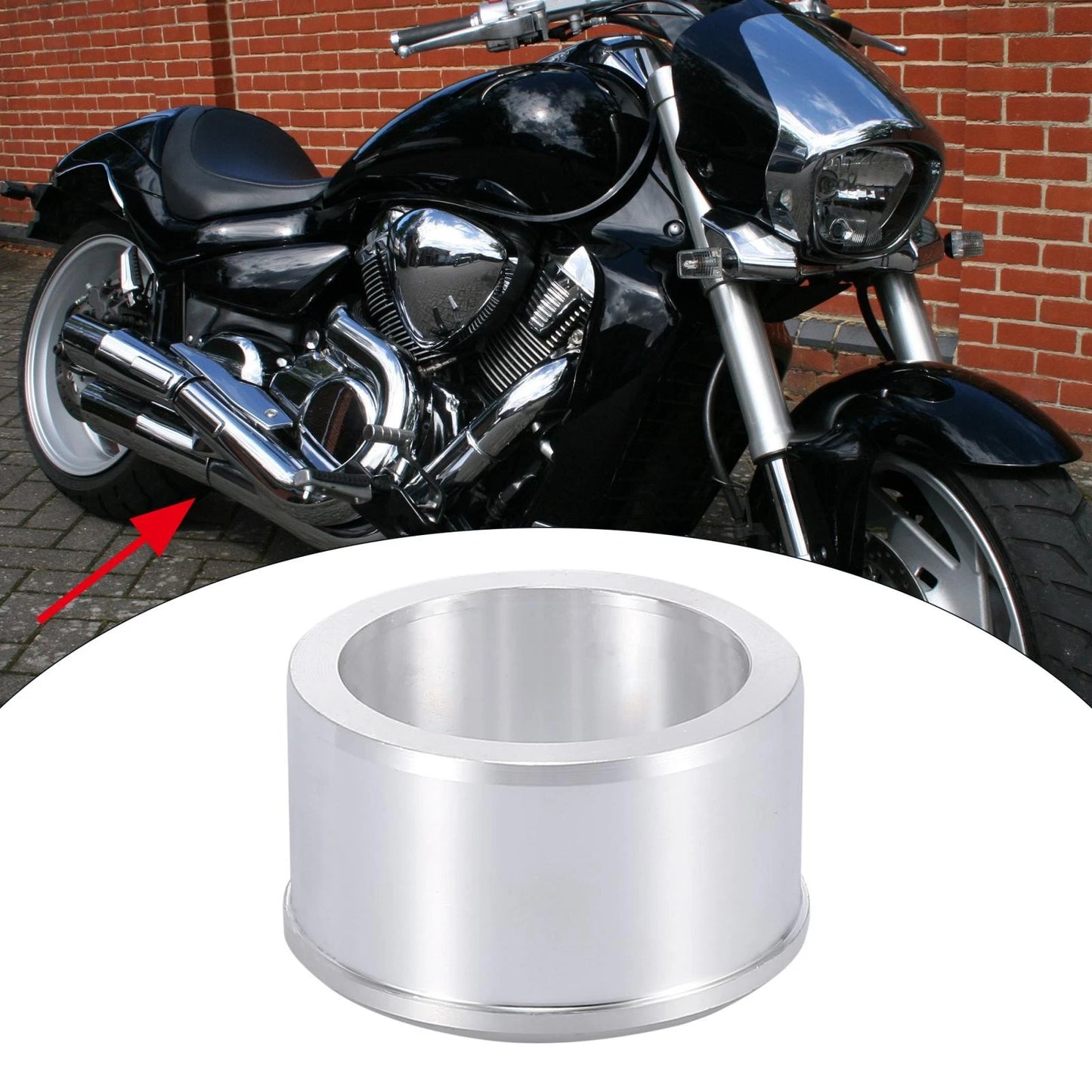 60-51mm 2.4-2.0in Exhaust Pipe Adapter Reducer Muffler for Motorcycle