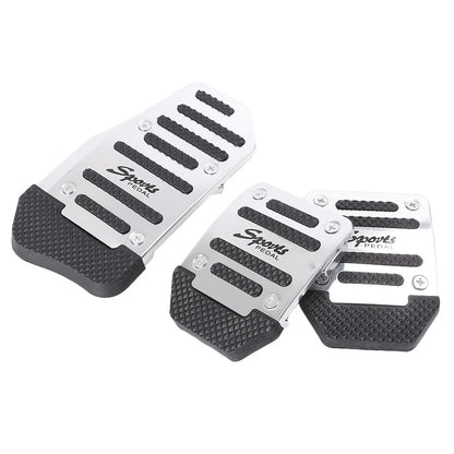 Anti-Slip Foot Rest Throttle Brake Clutch Pedal for Universal Manual Silver