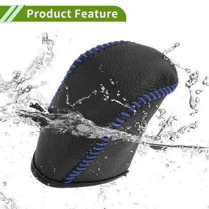 Pebbled Black Blue Car Gear Shift Knob Cover for Dodge Journey (2011-2020)