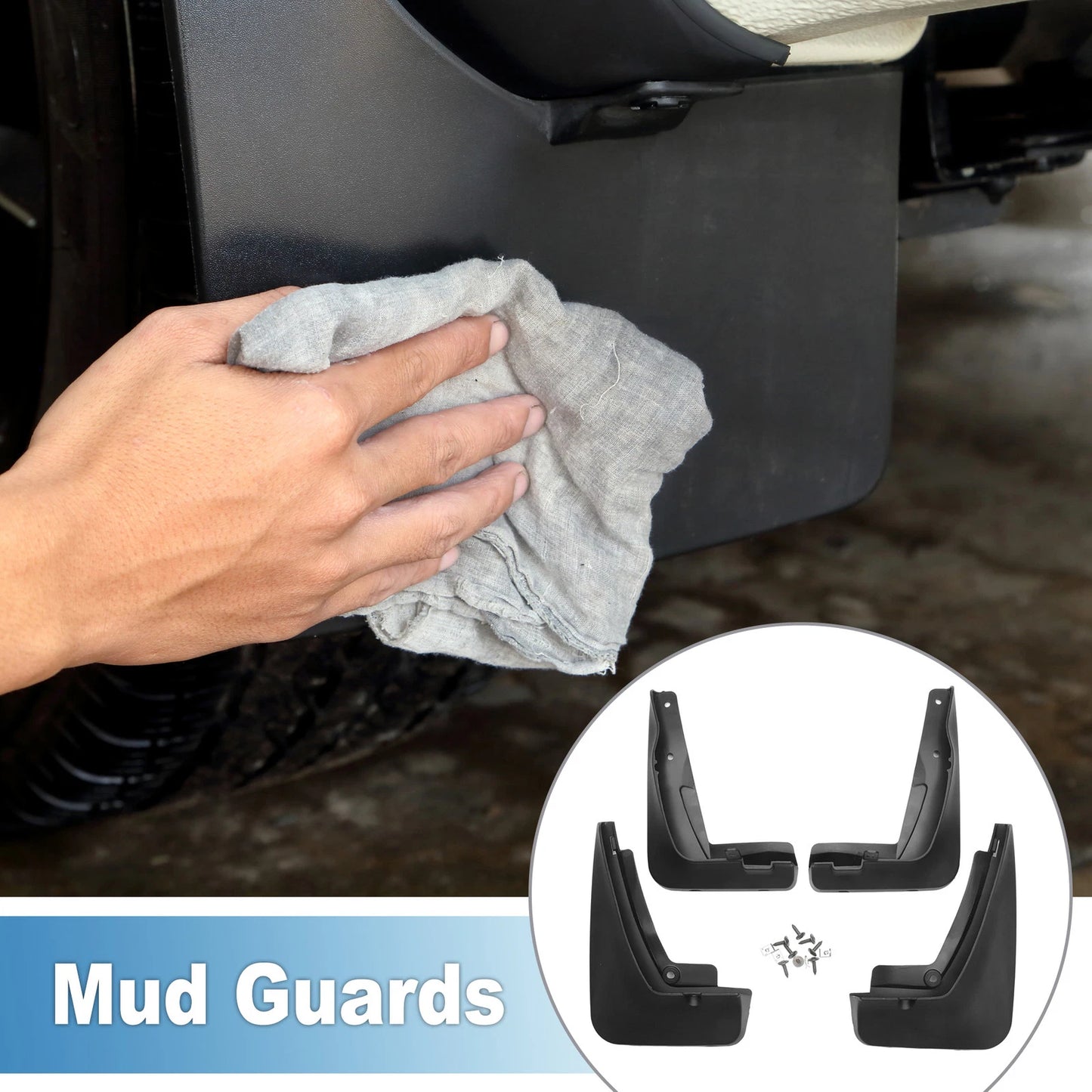 Mud Flap Splash Guards for BMW 318is 318i 318ti 320i 323Ci 323i 330xi (1992-2006)