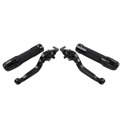 Black Extendable Brake Clutch Levers & Grips for Kawasaki Z1000 (2010-2023)