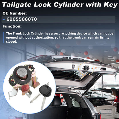 Tailgate Trunk Lock Cylinder with Keys for Toyota Camry (2007–2011)