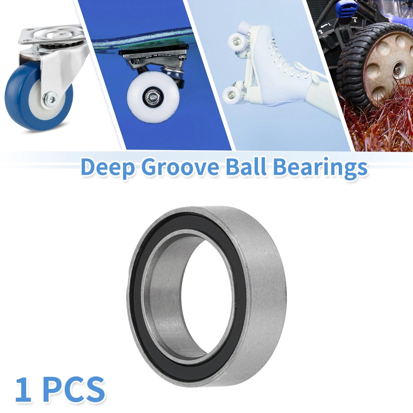 8x12x3.5mm Deep Groove Ball Bearings 1 Pc Scooter Skateboard Wheel for Scooter