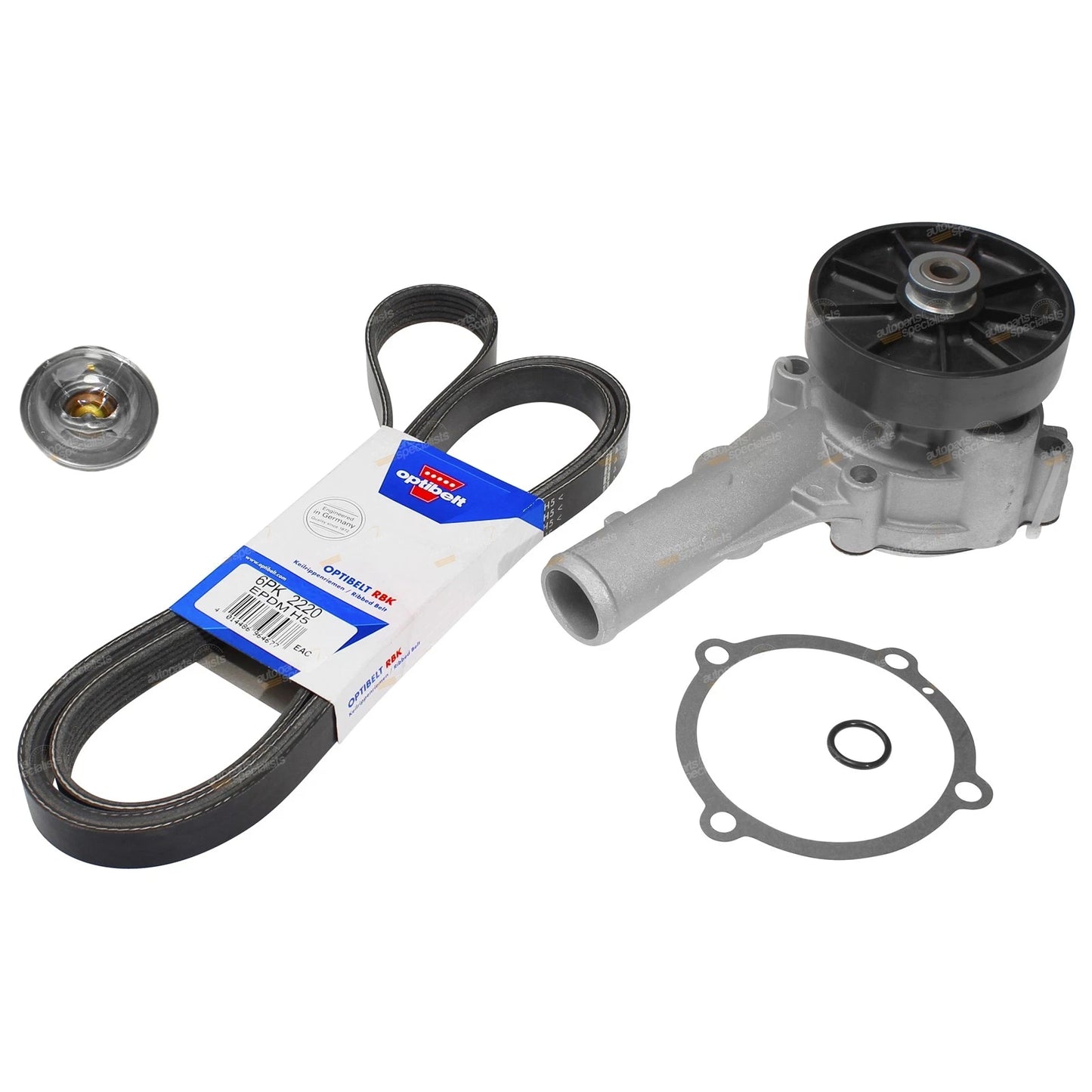 Water Pump Thermostat & Belt Kit Ford Falcon 4.0L (2003 - 2014)