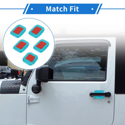 5 Pcs Door Bowl Cover Trim for Jeep Wrangler JL (2018-2022) ABS Light Blue