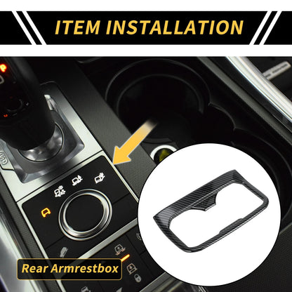 Armrestbox Rear Cup Holder Cover/Carbon Fiber for Toyota Tacoma (2016–2023)