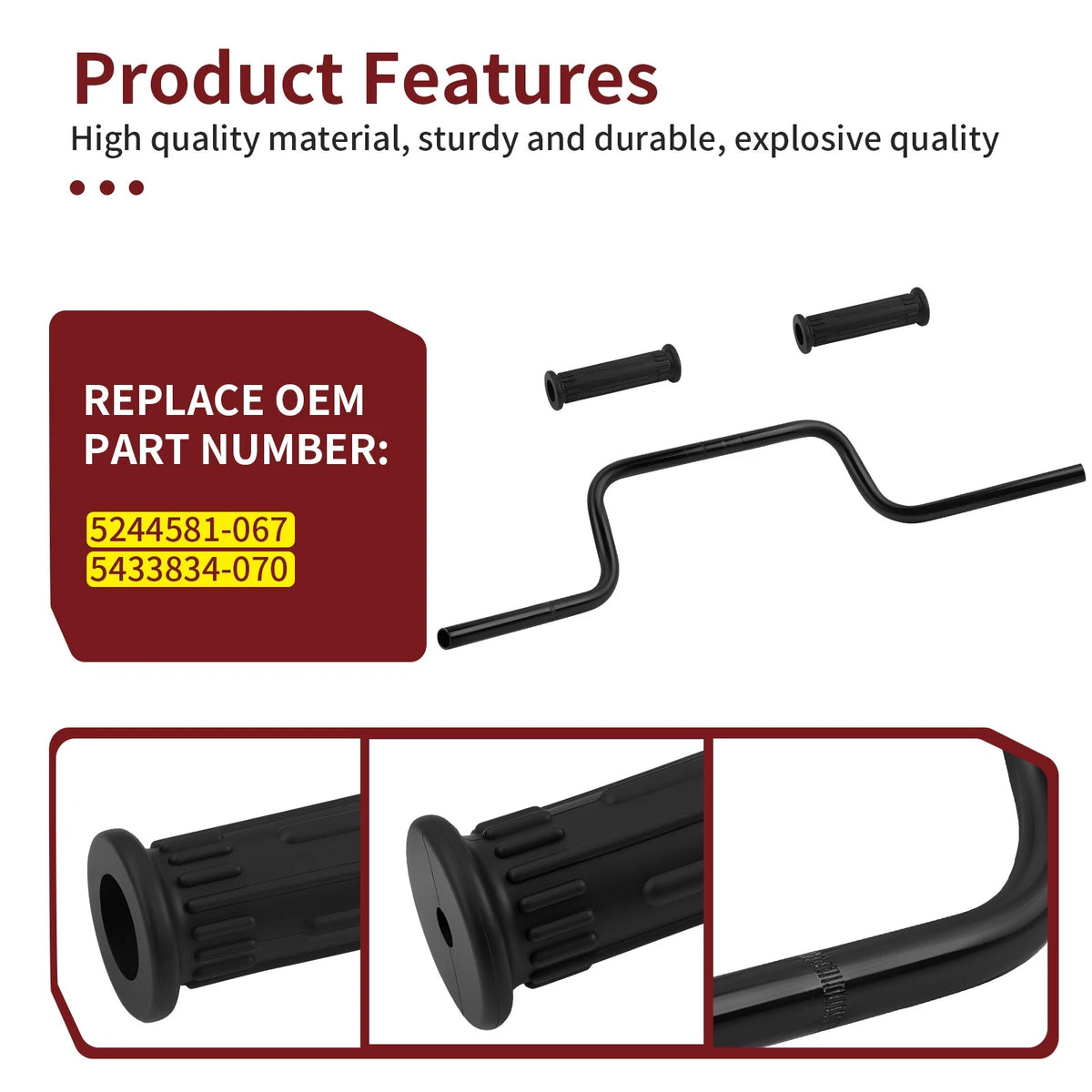 Handlebar & Grips for Polaris Sportsman 700 MV Twin EFI (2006)
