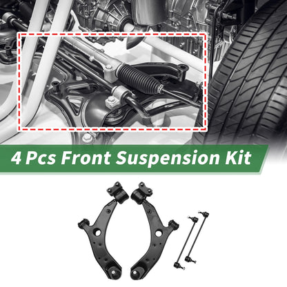 4 Pcs Front Lower Control Arms for Mazda 3 (2004-2009)