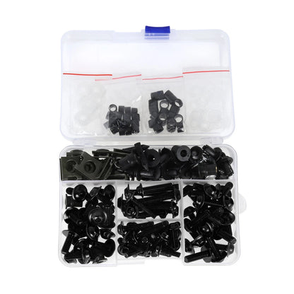 Windshield Bolts for Kawasaki Stainless Steel Rubber Black