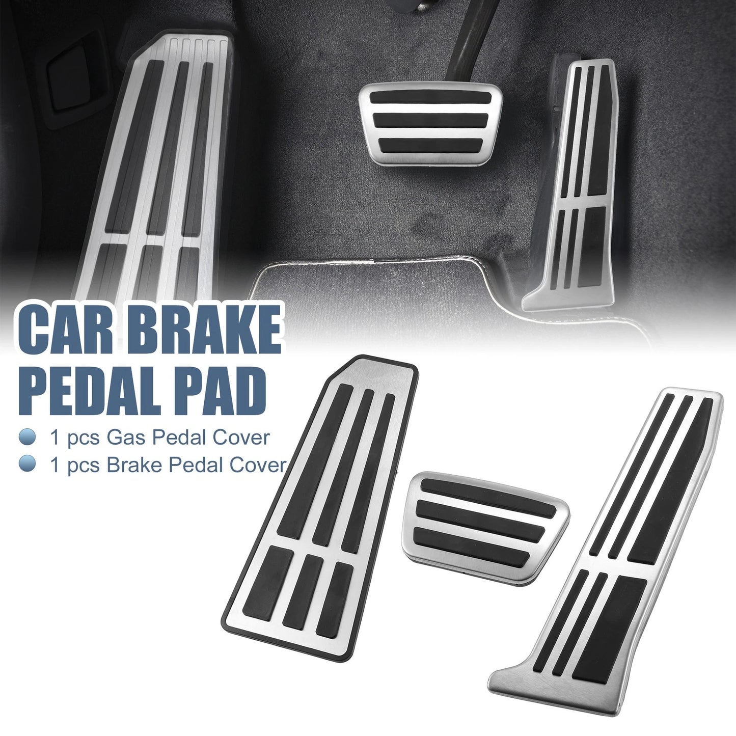 3 x Foot Pedal Brake Gas Footrest Pedals for Toyota Automatic