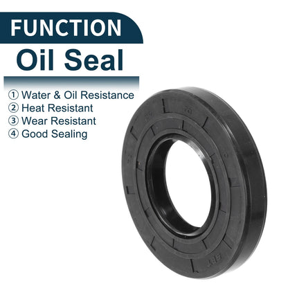 Oil Seal 5 Pcs Seal Ring Rotary Shaft Seal NBR Rubber 35x70x10mm for Car