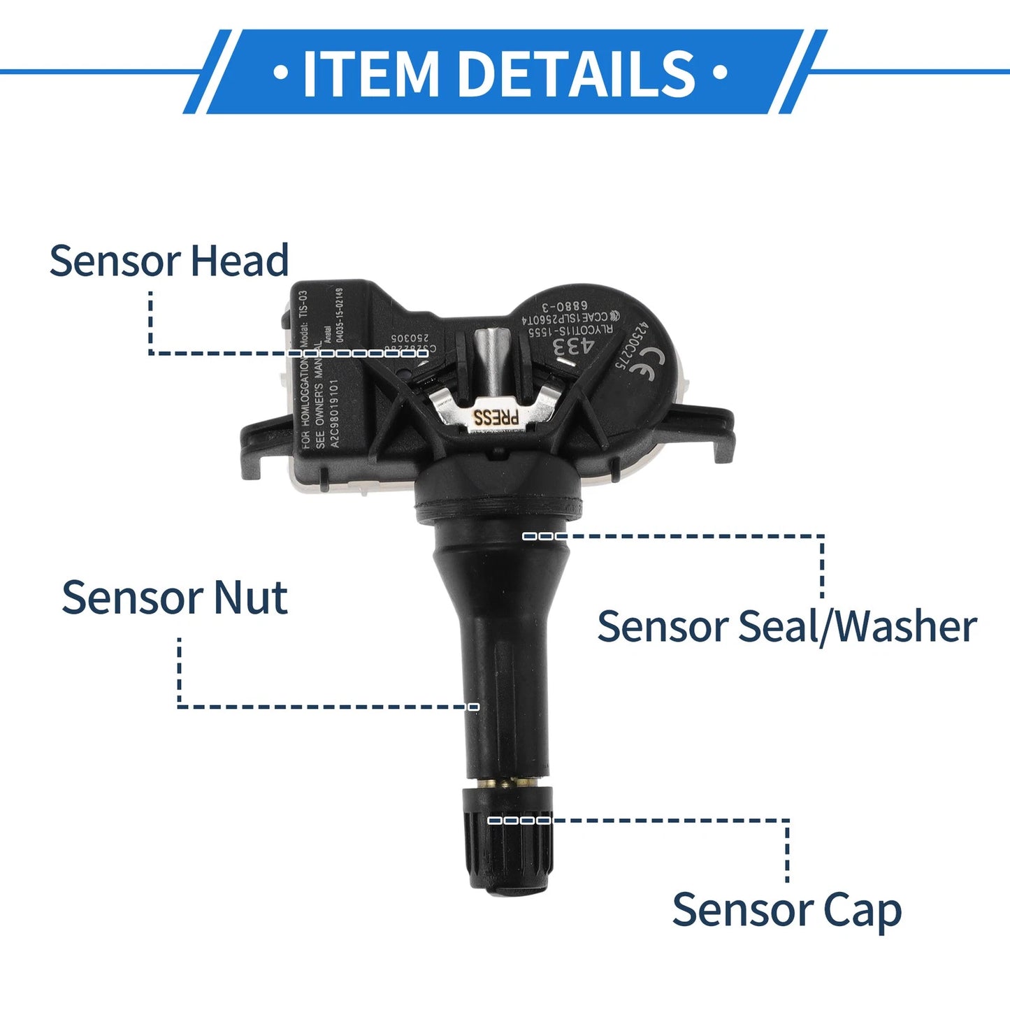 TPMS Sensor No. 4250C275 for Mitsubishi Attrage (2014-2022)