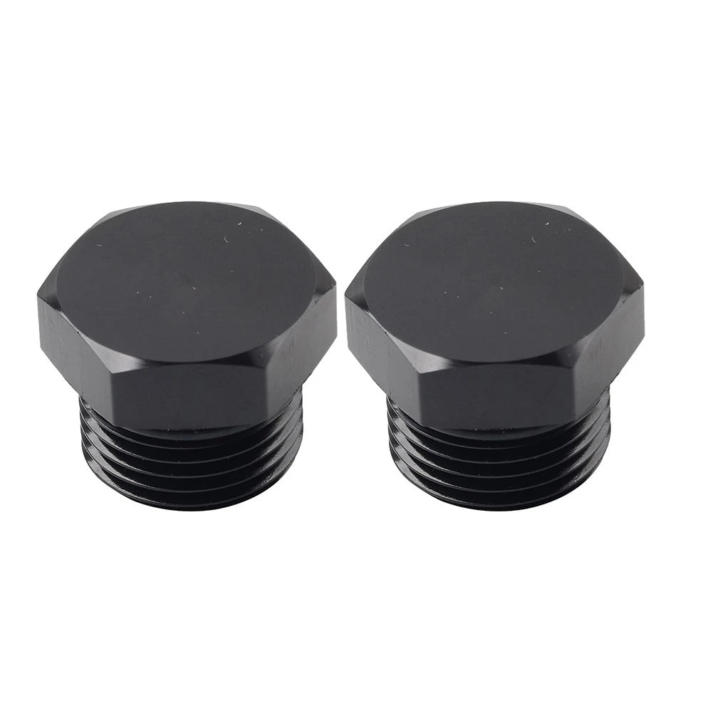2 x Aluminum 8AN Block Off Cap ORB Plug Male Fitting Adapters for Universal