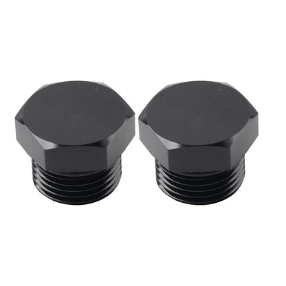 2 x Aluminum 8AN Block Off Cap ORB Plug Male Fitting Adapters for Universal