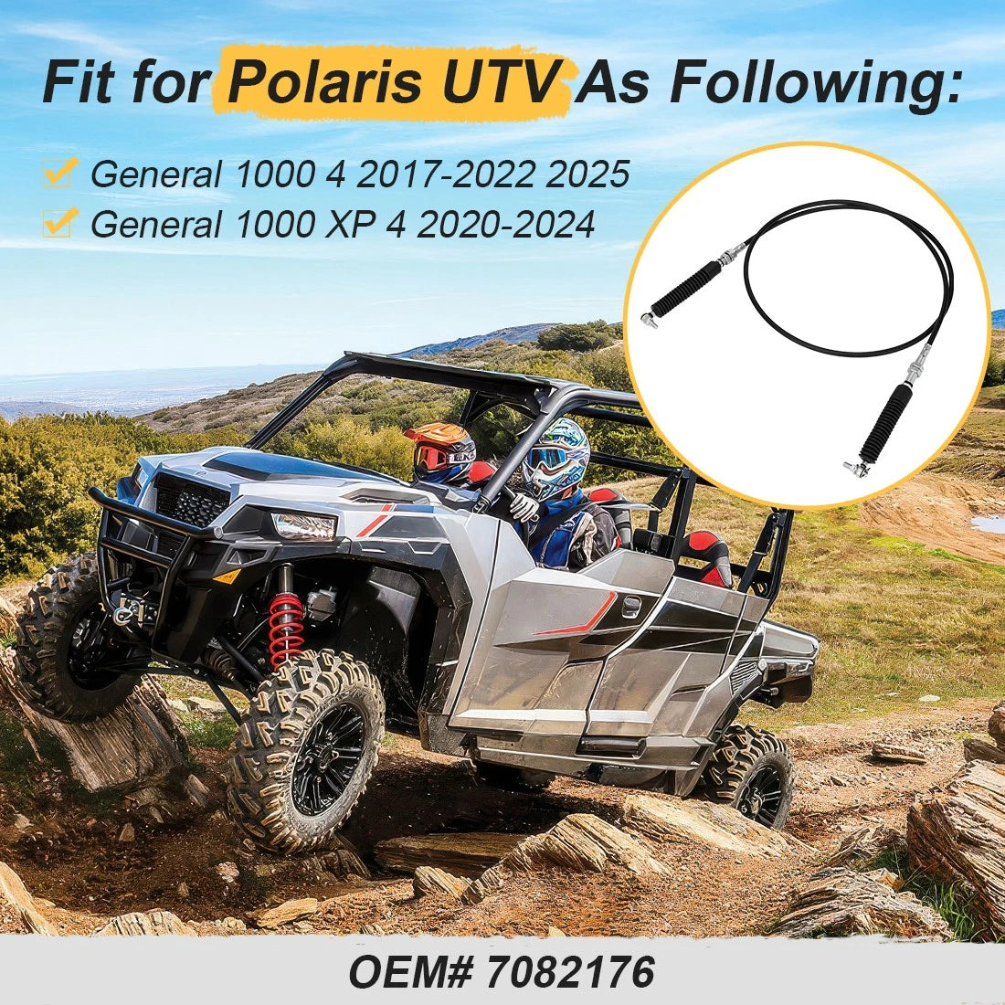 Gear Shift Cable for Polaris General 4 1000 General XP 4 1000 (2017–2025)