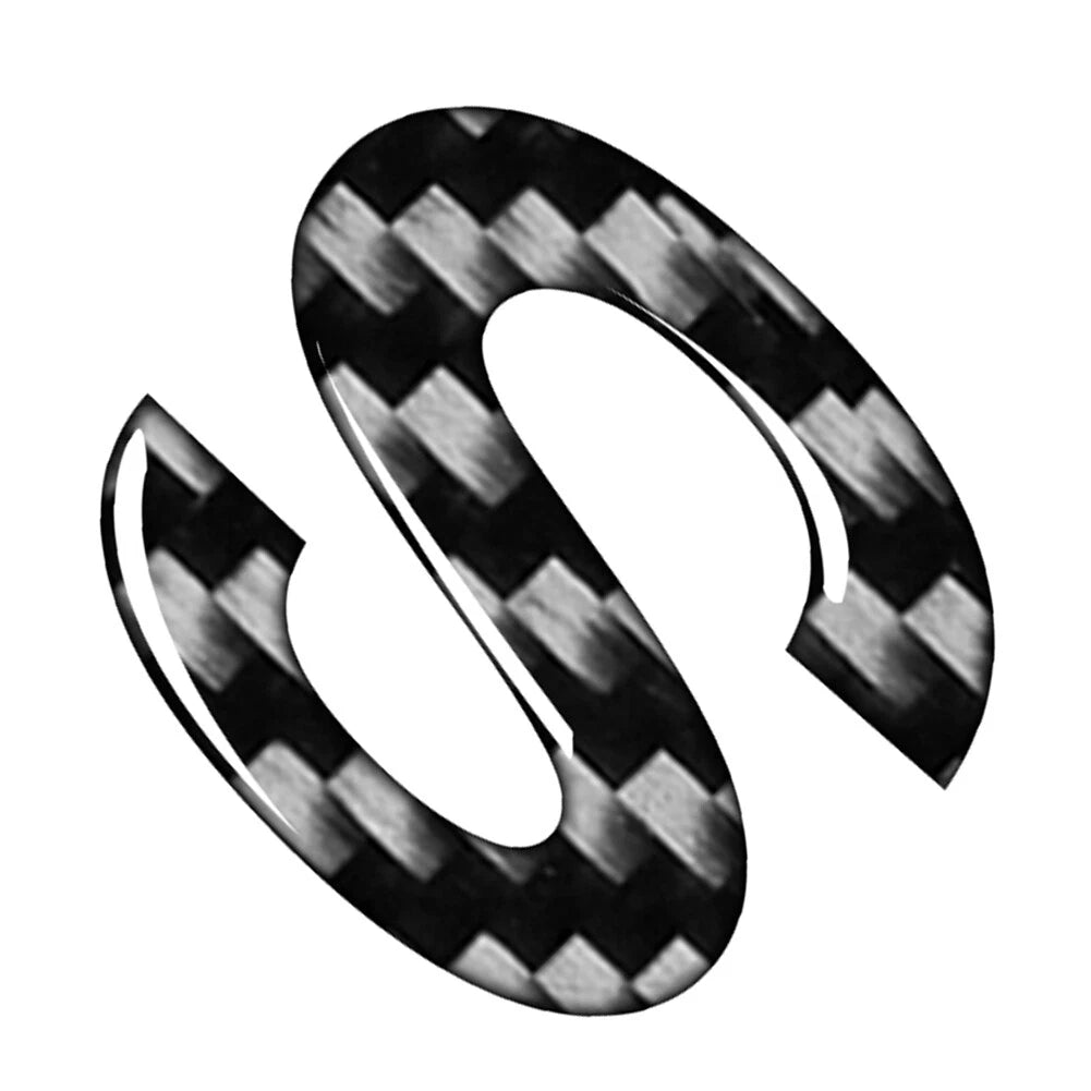 Carbon Black Car Badge Emblem Alphabet Letters Decals Stickers for Window Door Wall