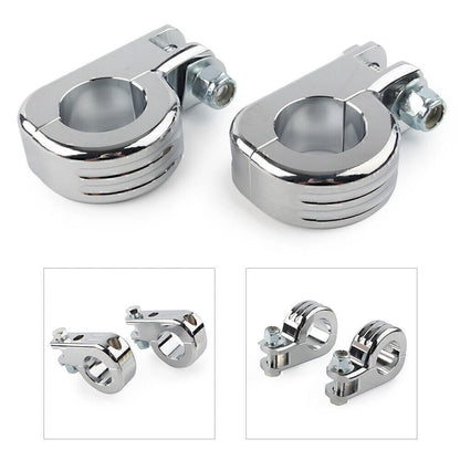 1.5" Chrome Highway Foot Pegs for Harley Touring Road King (2009-2023)