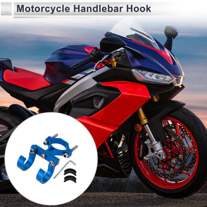 Arc Aluminum Motorcycle Hanging Hook Hexagon Wrench Screw Washer 1Set Blue
