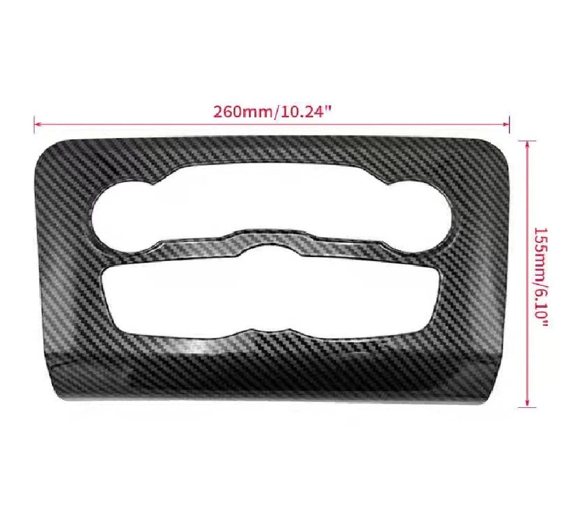 Fiber Interior Central A/C Control Panel Cover Trim for 2016-2021 Dodge Charger