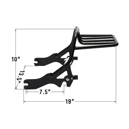 Vivid Black  Luggage Rack Mount for Harley Softail Fat Bob (2018-2024)