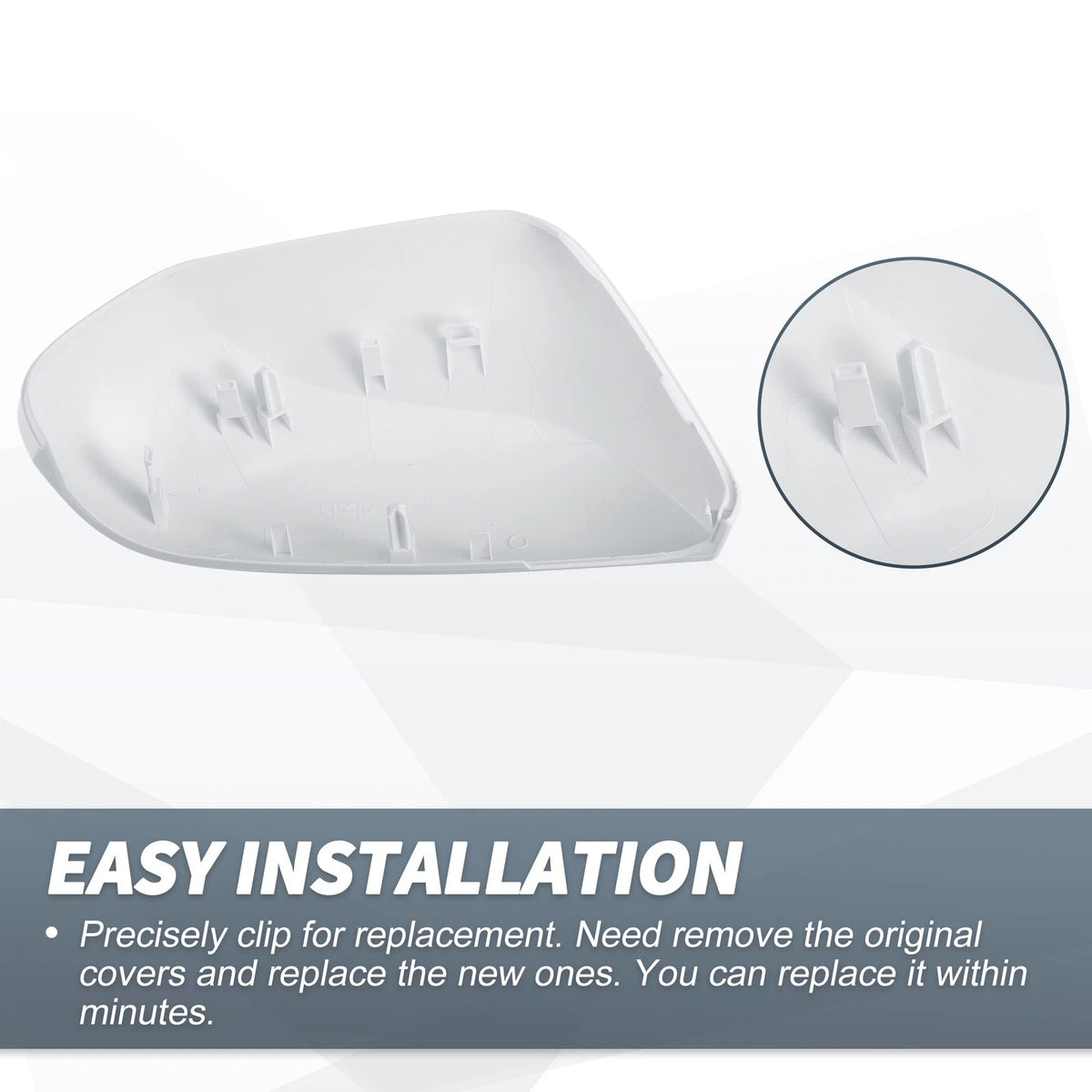 Rearview Mirror Cover Cap White for Toyota Camry V70 (2018-2021)