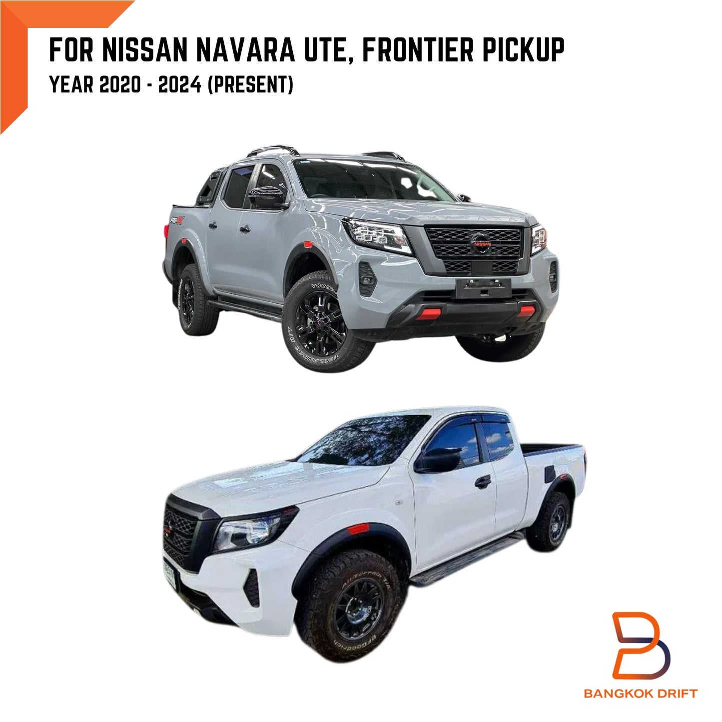 3" Matte Black Fender Flare Wheel Arch for Nissan Navara Ute (2021-2024)