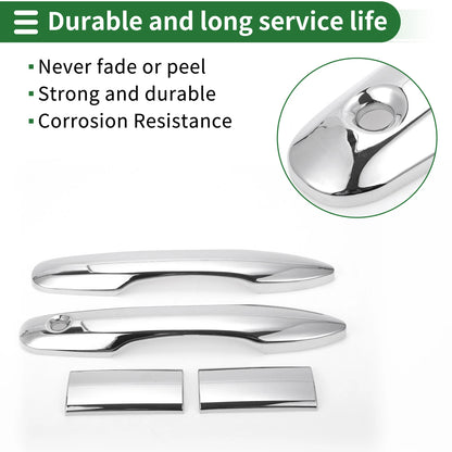 Car Door Handle Cover Trim for Toyota HiAce (2019-2023) Silver Tone